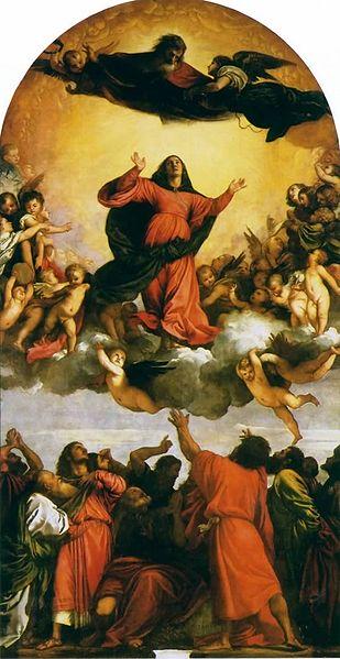 Asunción de María, por Tiziano